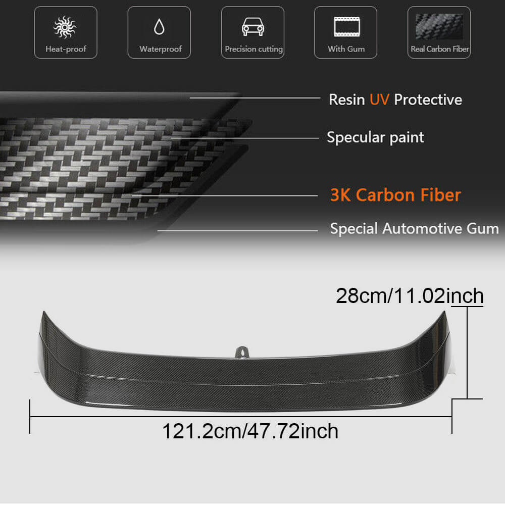 Spoiler V1 (for GTI/R EU 2019-2024, Carbon) for Volkswagen Golf 8 - image 7