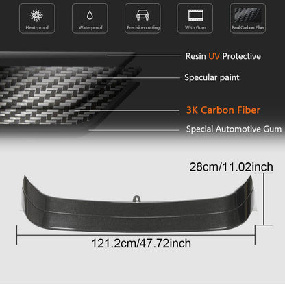 Spoiler V1 (for GTI/R EU 2019-2024, Carbon) for Volkswagen Golf 8 - image 7