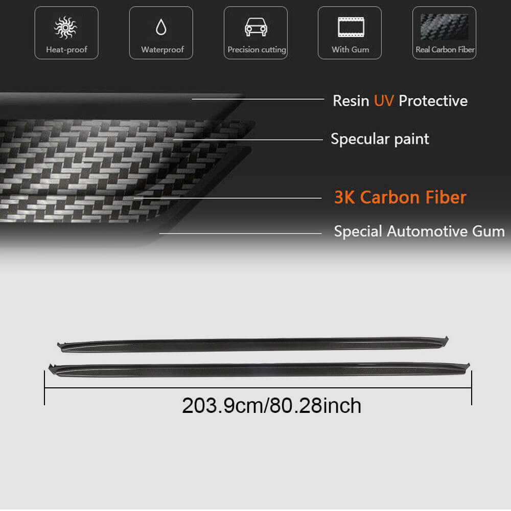 Side Skirt Extensions (for F98/G02 M-Sport, Carbon) for BMW X4 G02 2018- - image 7