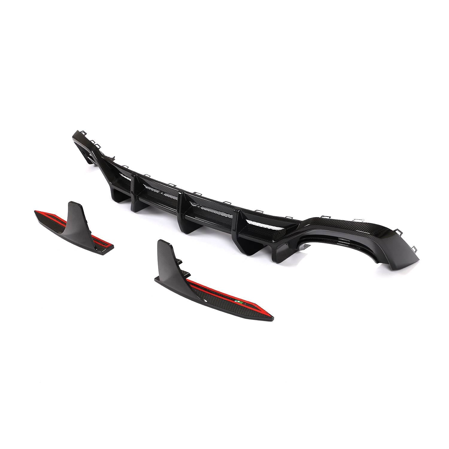 Rear Bumper Diffuser (for RS7 2018-2022, Dry Carbon) for Audi A7 2018- - image 7