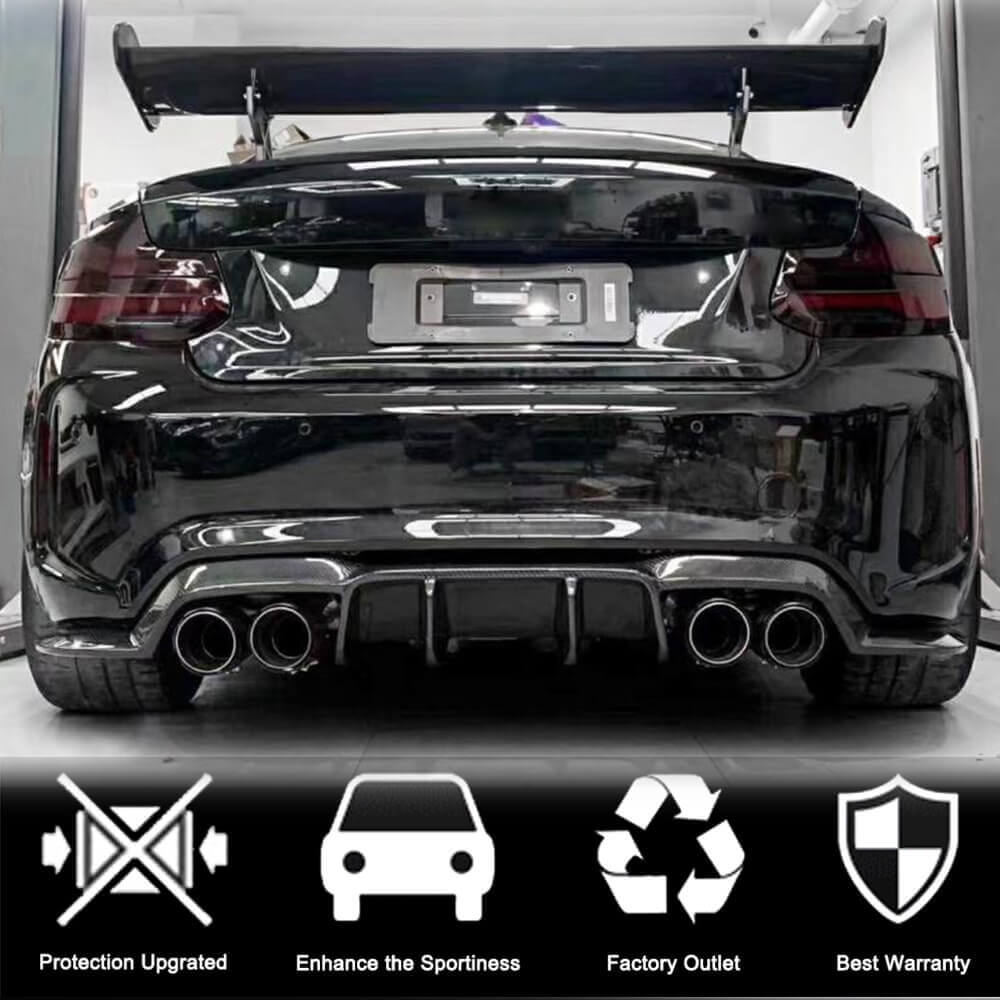 Rear Bumper Diffuser Carbon Fiber V1 (for F87) for BMW 2 Series F22/23 2014-2021 - image 7