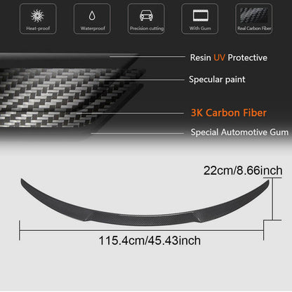 Rear Trunk Spoiler Dry Carbon Fiber V6 (2020-2023) for Tesla Model Y - image 7