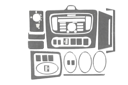 Clima panel overlays (Maxi-set, Carbon) for Ford Focus II 2008-2011 - image 1