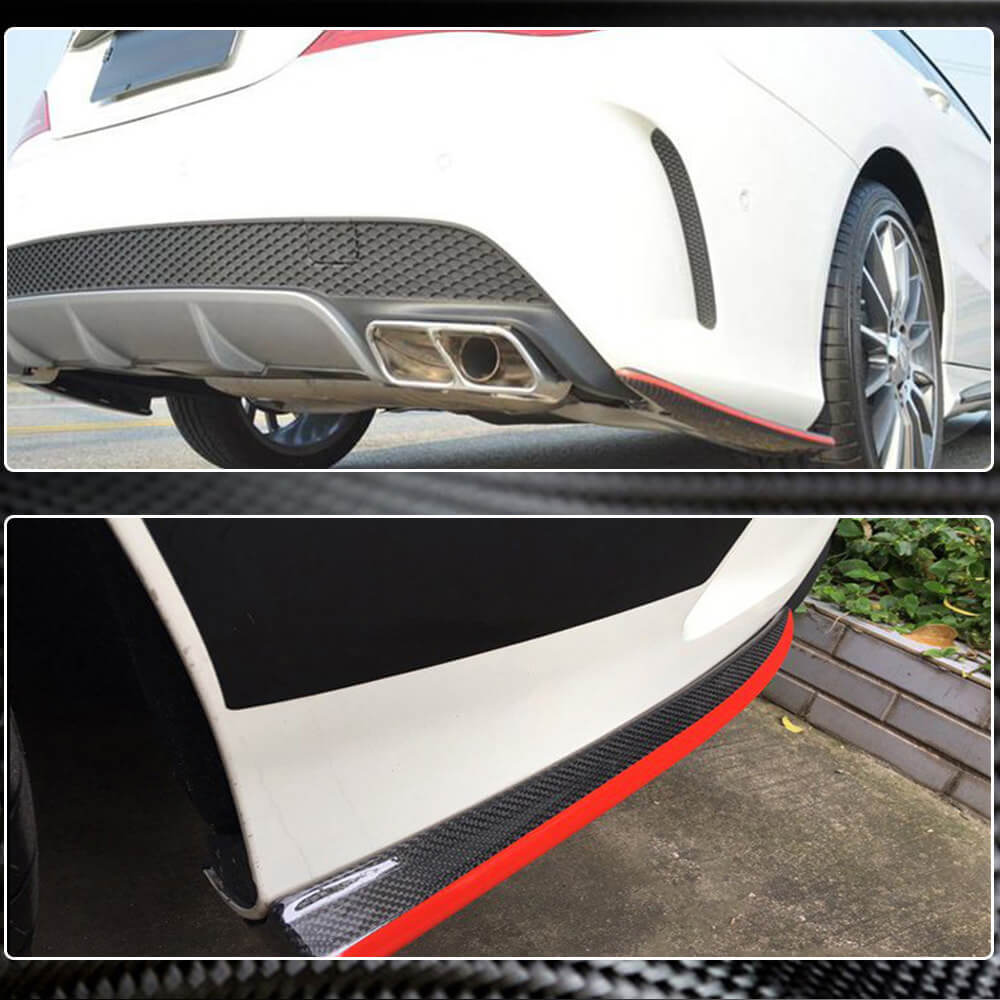 Covers on the rear bumper V3 (for AMG-Line / CLA45 AMG SD, Carbon) for Mercedes CLA C117 2013-2019 - image 8