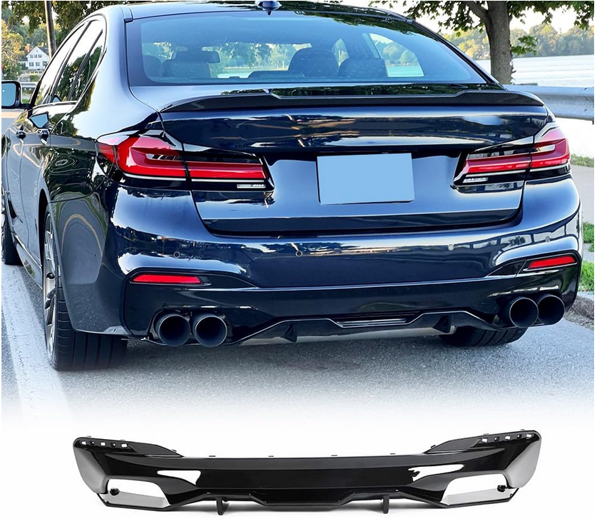 Rear Bumper Diffuser V2 (for M-Sport 2017-2020, Carbon) for BMW 5 Series G30/31 2017-2023 - image 10