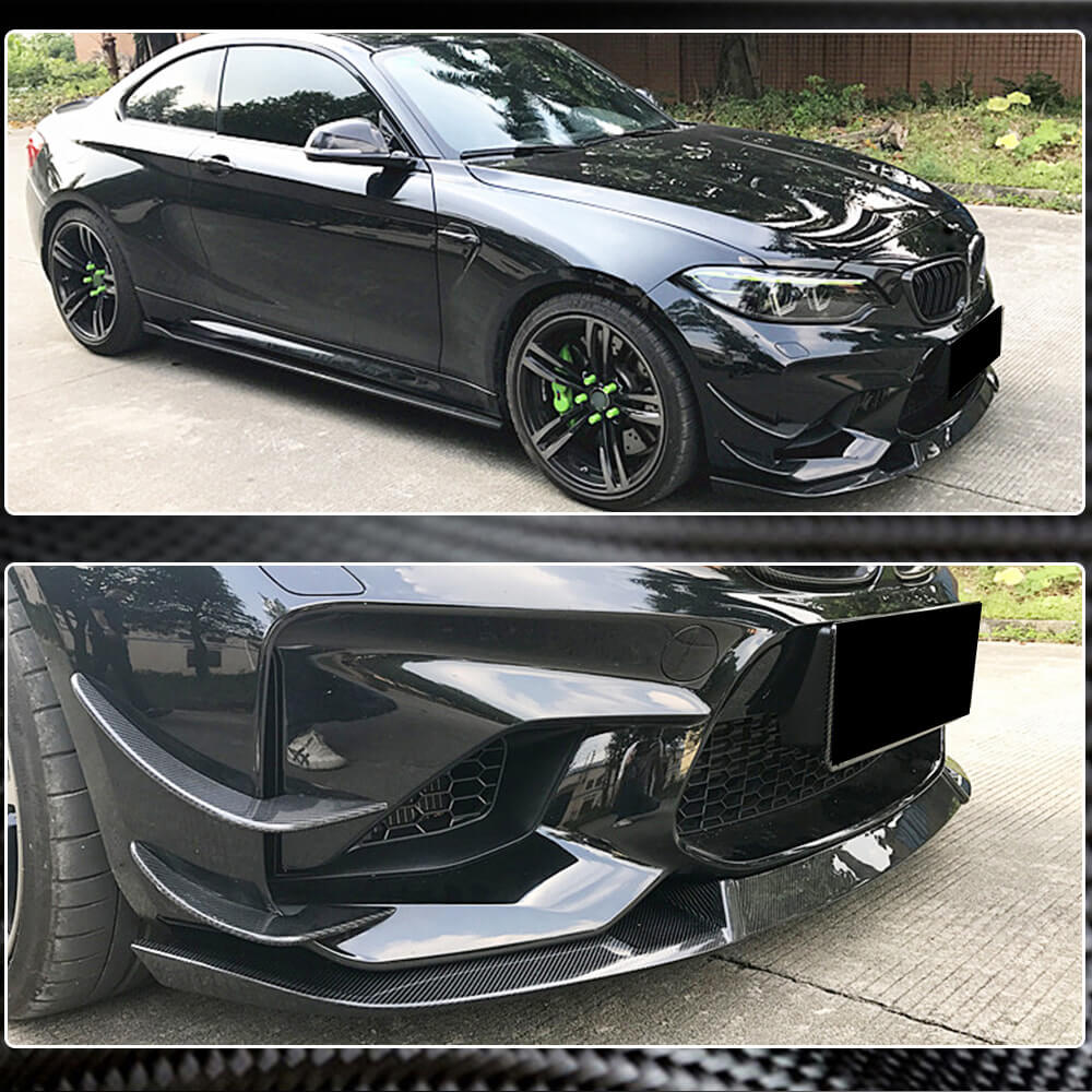 Front Bumper Lip V5 (for F87 M2, Carbon) for BMW 2 Series F22/F23 2014-2021 - image 8