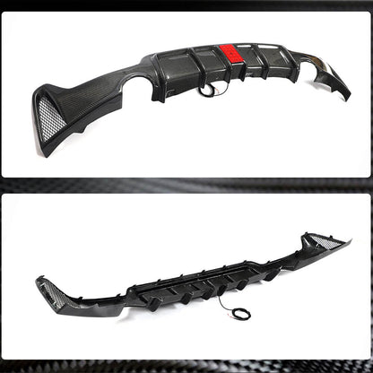 Rear Bumper Diffuser LED Light Carbon Fiber V7 (M-Sport) for BMW 4 series F-32 2012-2020 - image 8