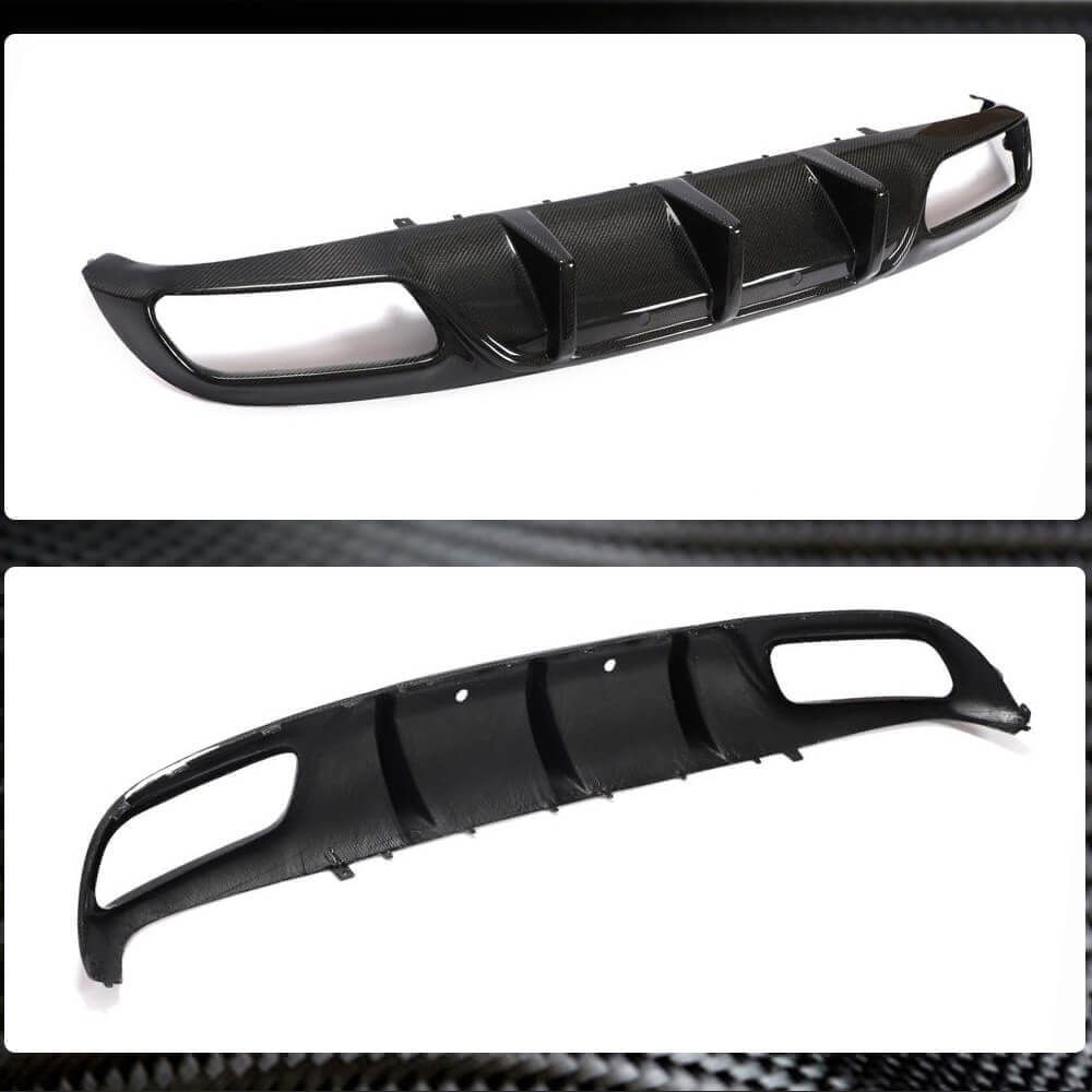 Rear bumper diffuser V1 (for coupe/cabriolet C63 AMG 2015-2019, Carbon) for Mercedes C-class W205 2014-2021 - image 8