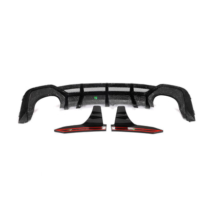 Rear Bumper Diffuser (for RS7 2018-2022, Dry Carbon) for Audi A7 2018- - image 8