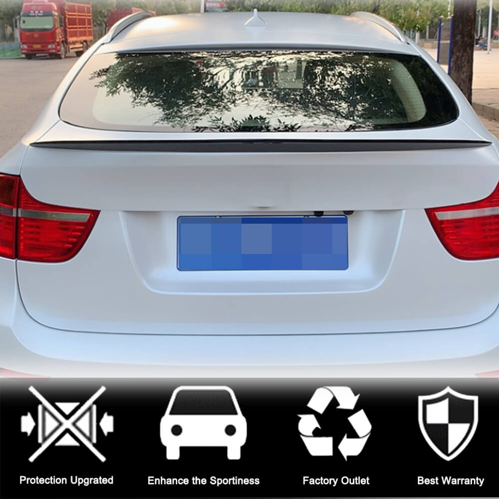 Rear Trunk Spoiler Carbon Fiber V1 for BMW X6 E-71 2008-2014 - image 8