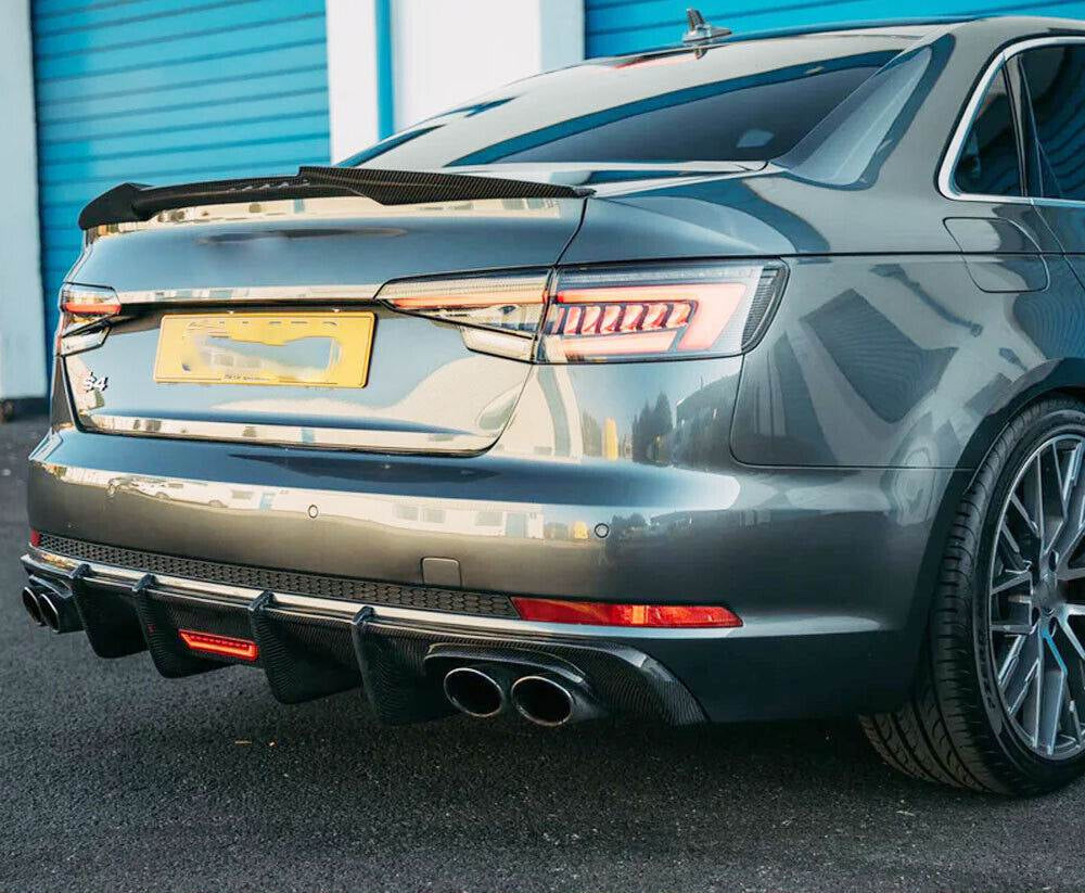 Rear Bumper Diffuser V1 (for S-Line 2016-2020, Carbon) for Audi A5 2016-2025 - image 8