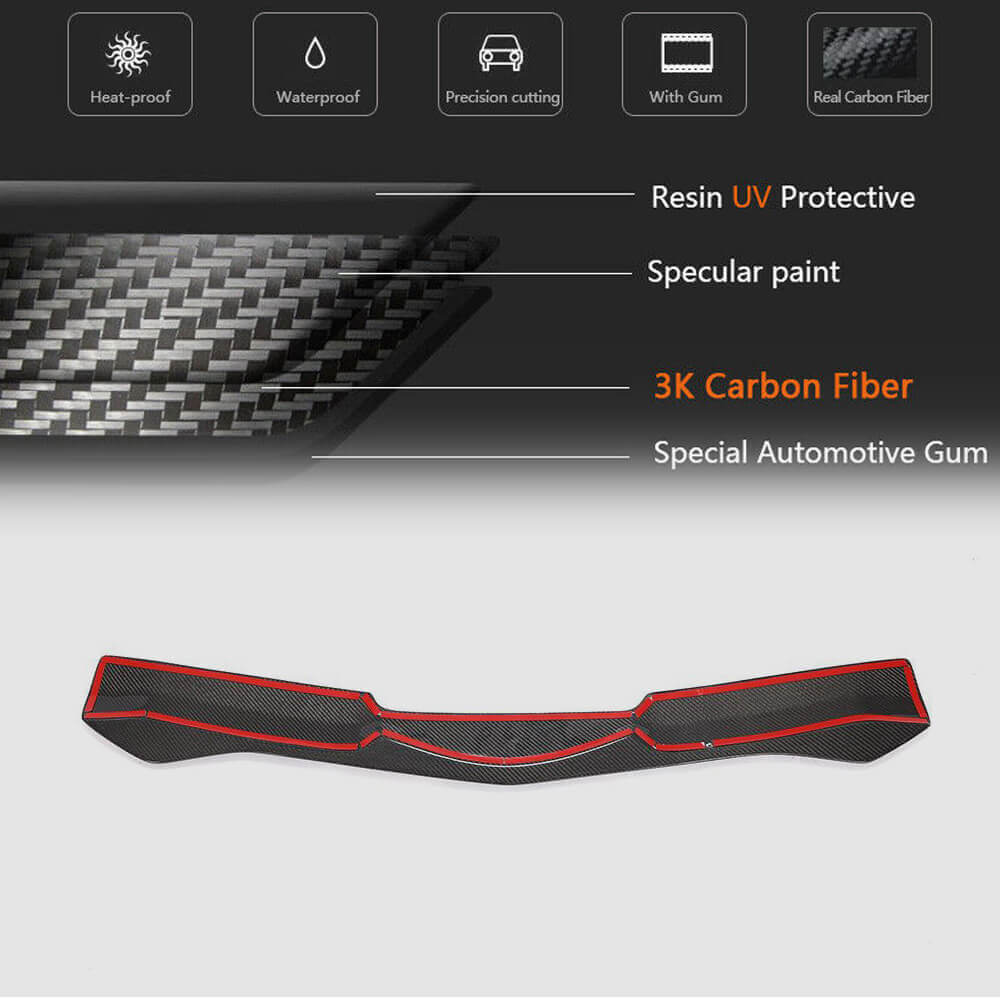 Front Bumper Lip Spoiler (for Sport, Carbon) for Alfa Romeo Giulia 2016-2022 - image 8