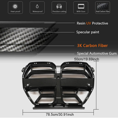 Grilles V4 (for G80, Carbon) for BMW 3 Series G20/21 2018- - image 8