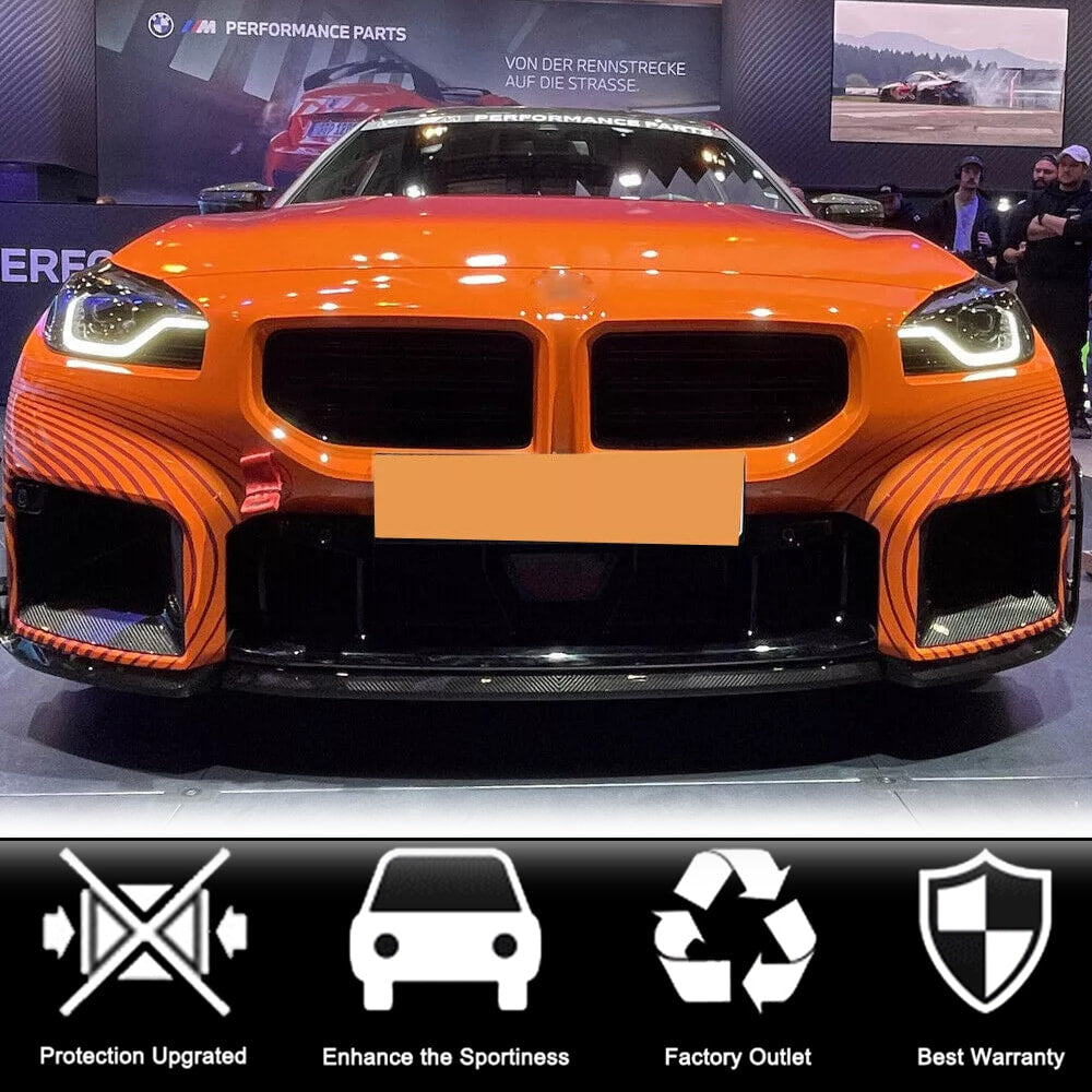 Front Bumper Lip V1 (for G87, Carbon) for BMW 2 Series G42 2021- - image 8