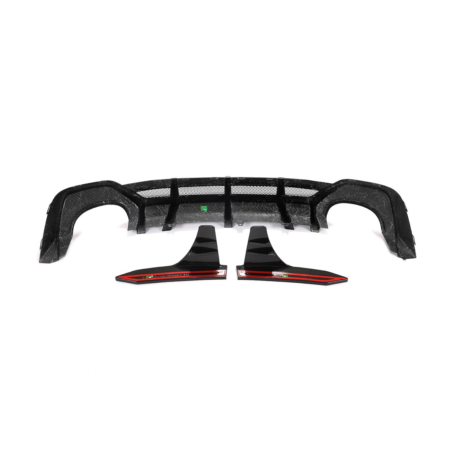 Rear Bumper Diffuser (for RS7 2018-2022, Dry Carbon) for Audi A7 2018- - image 8