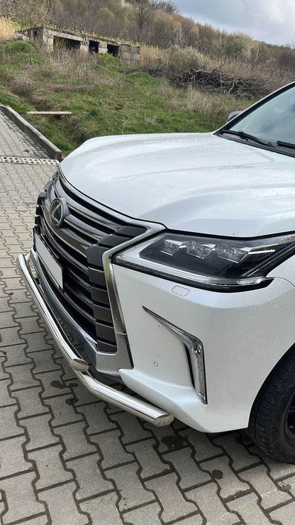 Front protection ST014 (2015+ stainless) for Lexus LX570/450d - Reelken Auto