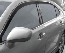Window Deflectors with Chrome Trim Long (HIC, 4 pcs) for Lexus LS 2007-2017 - image 1