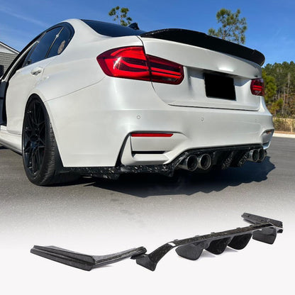 Rear Bumper Diffuser Carbon Fiber V4 (for F82/F83) for BMW 4 series F-32 2012-2020 - image 9