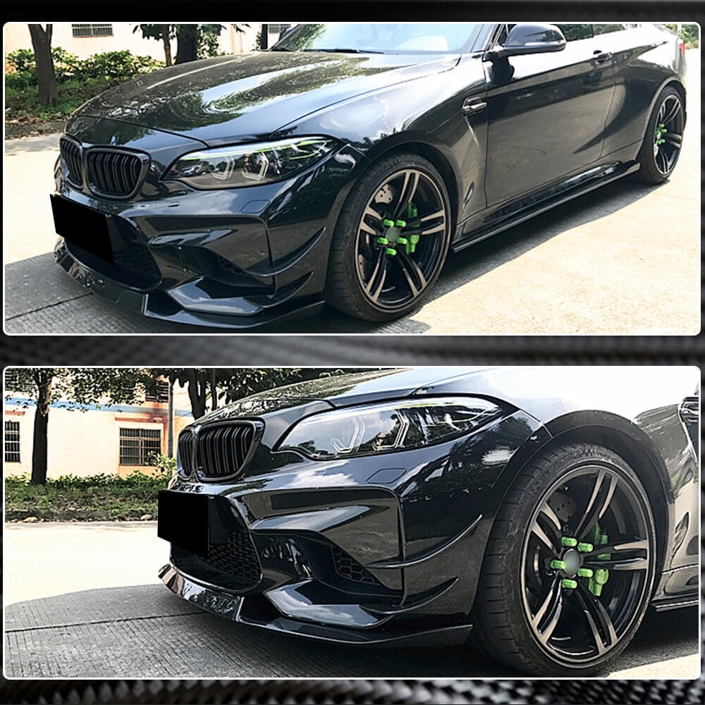 Front Bumper Lip Carbon Fiber V2 (for F87) for BMW 2 Series F22/23 2014-2021 - image 9