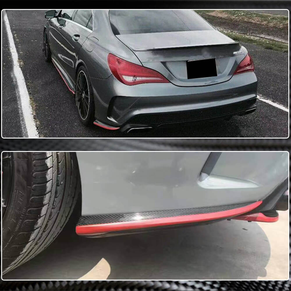 Covers on the rear bumper V3 (for AMG-Line / CLA45 AMG SD, Carbon) for Mercedes CLA C117 2013-2019 - image 9
