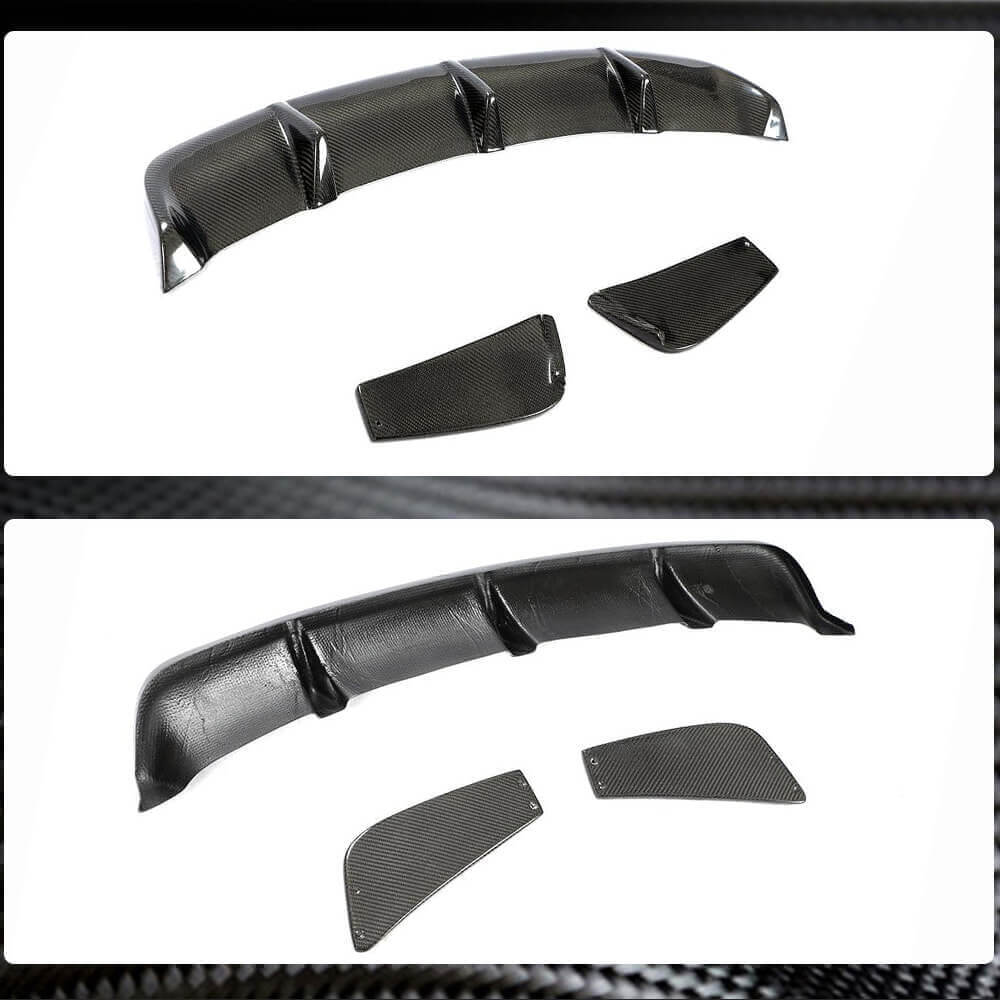 Rear Bumper Diffuser V2 (for AMG-Line / CLA45 AMG 2013-2016, Carbon) for Mercedes CLA C117 2013-2019 - image 9