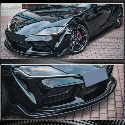 Cover on the front bumper Lip V2 (Carbon) for Toyota Supra 2019- - image 9