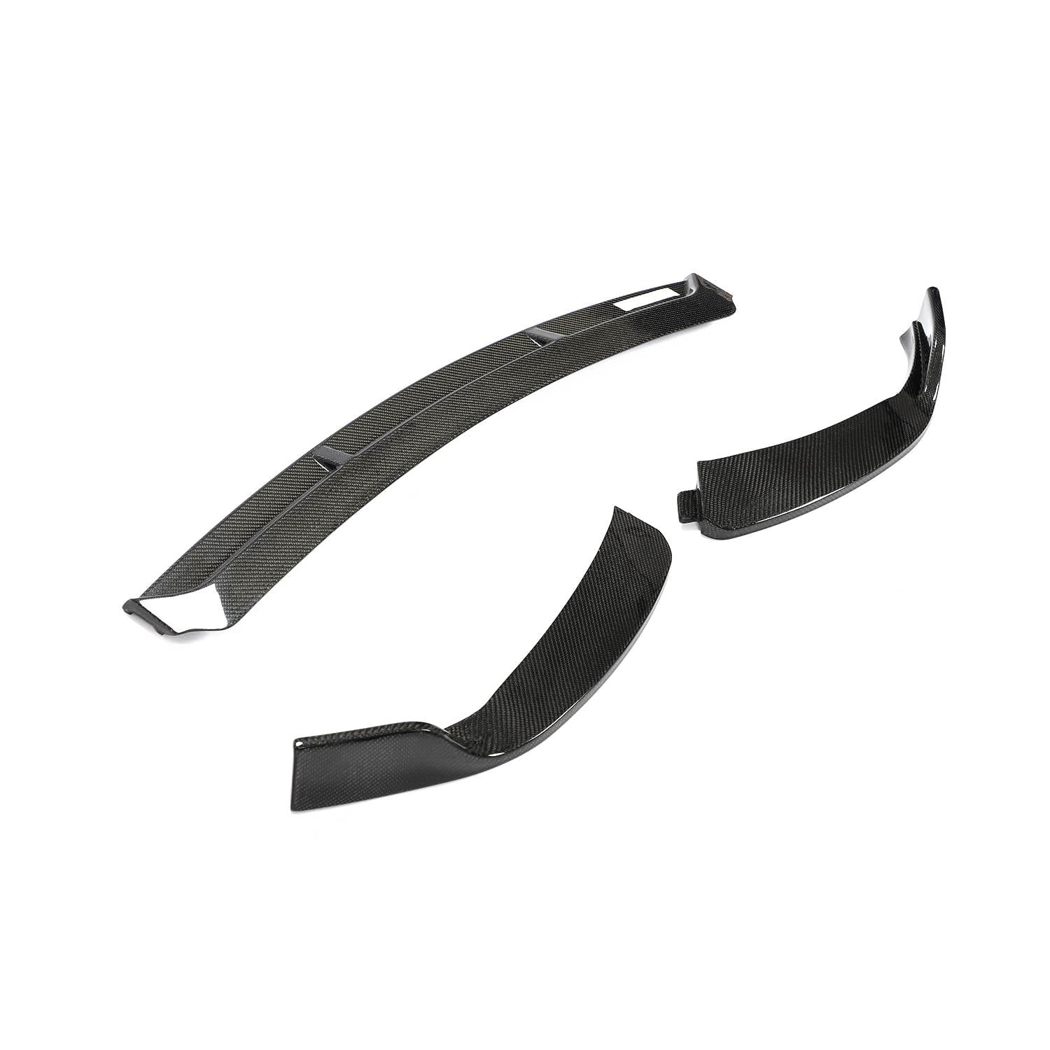 Lip V3 front bumper cover (for C43 AMG 2019-2021, Carbon) for Mercedes C-class W205 2014-2021 - image 9