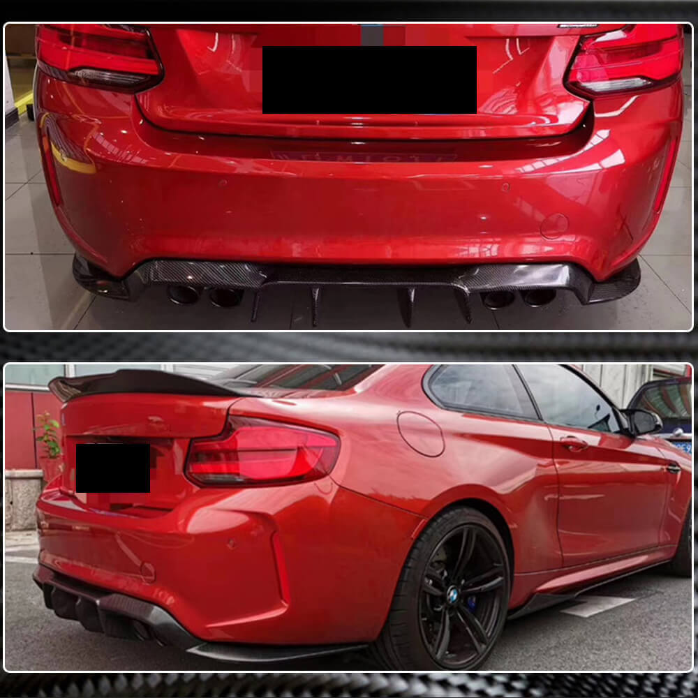 Rear Diffuser V2 for F87 M2/M2C, Carbon for BMW 2 Series F22/F23 2014-2021 - image 9
