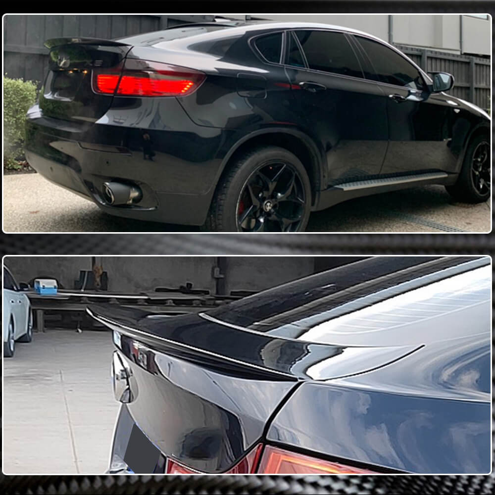 Rear Trunk Spoiler Carbon Fiber V1 for BMW X6 E-71 2008-2014 - image 9