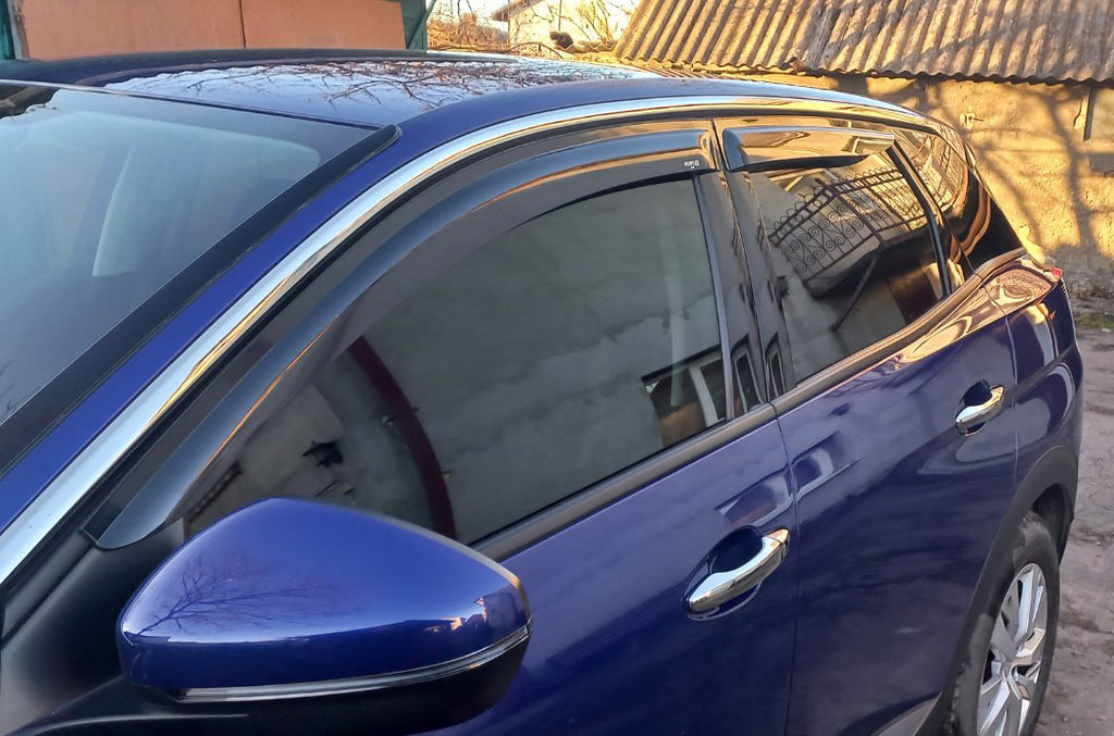 Window Deflectors (4 pcs, DPT) for Peugeot 3008 2016-2023 - image 2