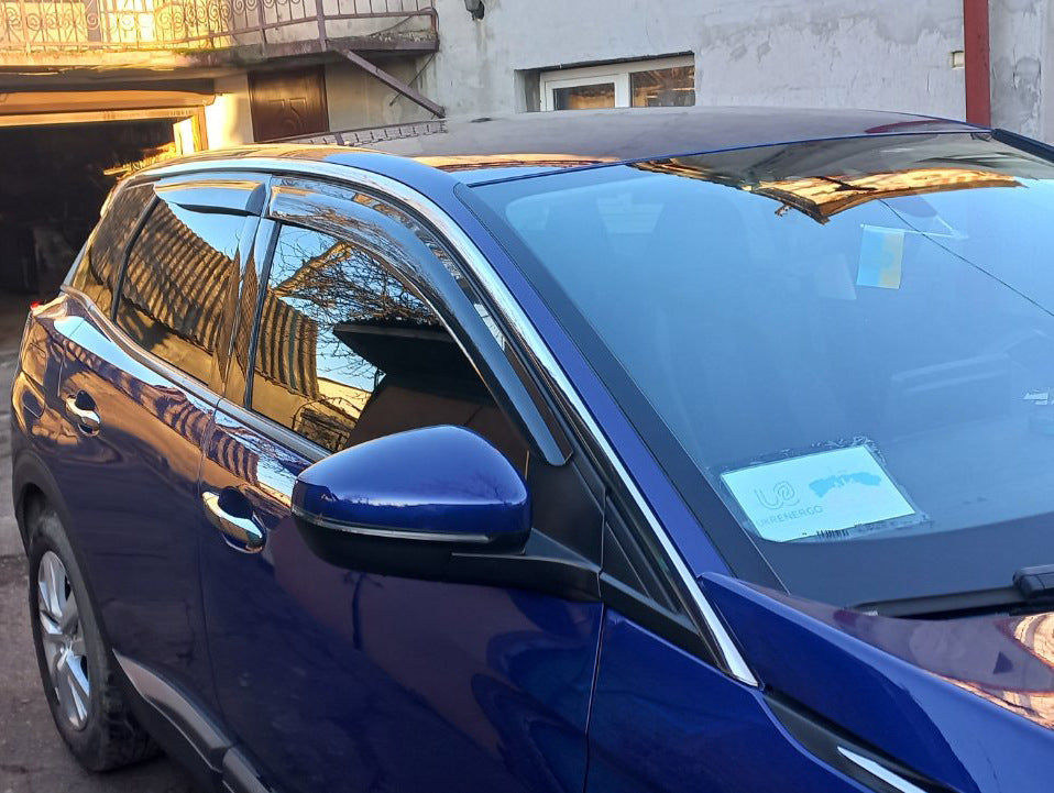 Window Deflectors (4 pcs, DPT) for Peugeot 3008 2016-2023 - image 1