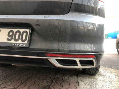 Exhaust tips Carmos SD/SW (2019+, 3 pcs, stainless steel) for Volkswagen Passat B8 2015-2023 - image 1