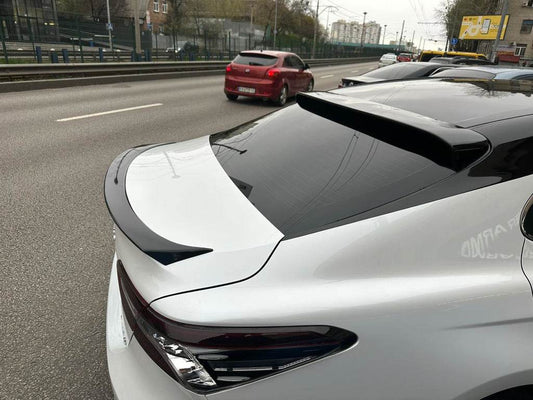 Hood spoiler on glass (black) for Toyota Camry 2018-2023 - Reelken Auto
