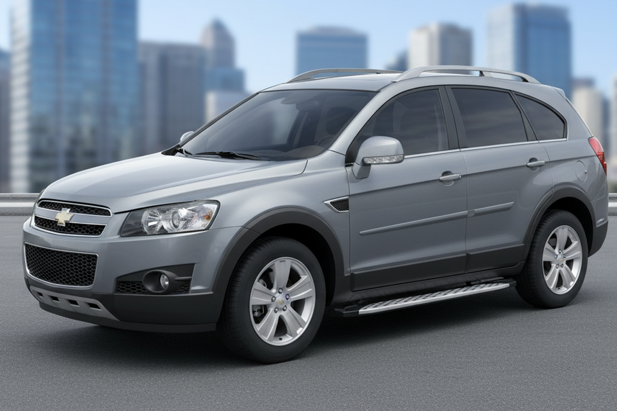 Side Steps Shining V1 (2 pcs, Aluminum) for Chevrolet Captiva 2006-2019 - image 1