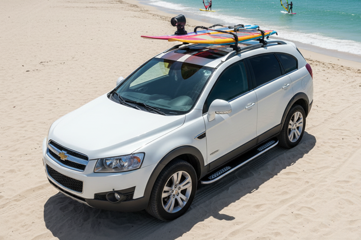 Side Steps Tayga V2 (2 pcs, Aluminum) for Chevrolet Captiva 2006-2019 - image 1