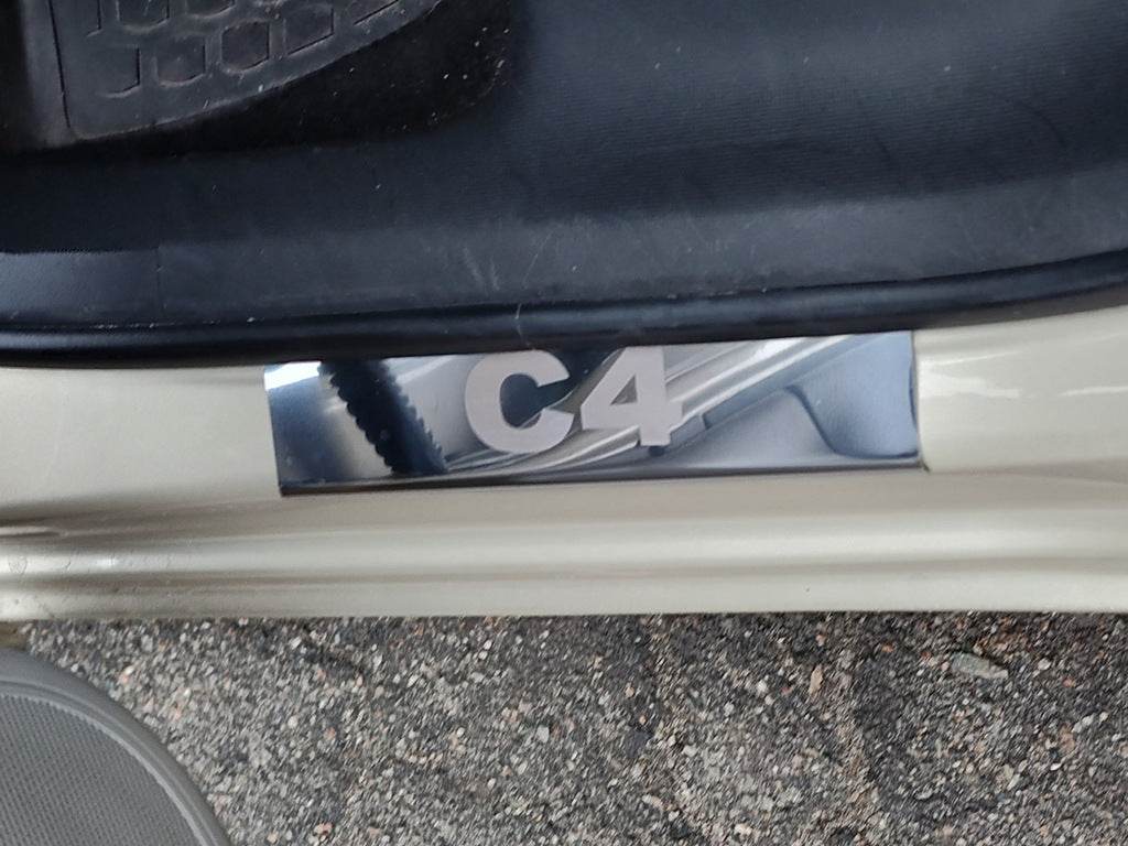 Door sills Carmos (stainless) for Citroen C-4 2004-2010 - Reelken Auto