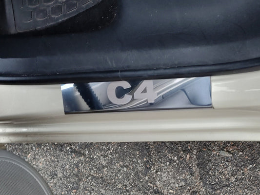 Carmos Stainless Steel Door Sill Protectors for Citroen C-4 2004-2010 - image 2