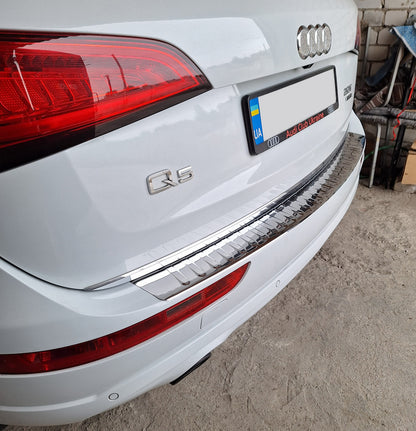 Rear Bumper Protector Carmos Stainless Steel for Audi Q5 2008-2017 - image 5