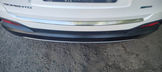 Covers on the rear bumper Carmos (stainless steel) for Kia Sorento III UM 2014-2020 - Reelken Auto