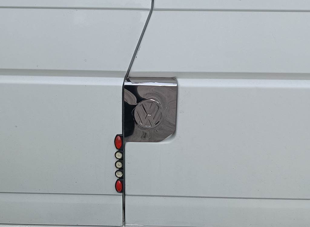Overlay for a tank with a logo (Carmos, stainless steel) for Volkswagen T4 Transporter - Reelken Auto