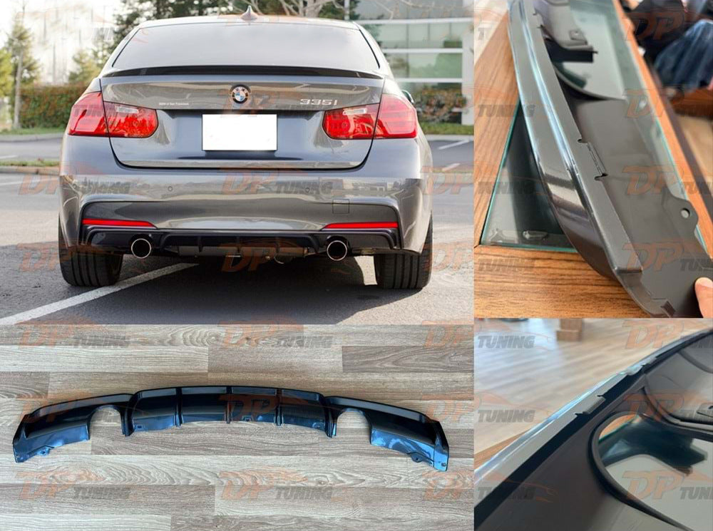 Rear Diffuser DPT V-4 (for M Performance, Gloss Black) for BMW 3 Series F30/F31 2012-2019 - image 4