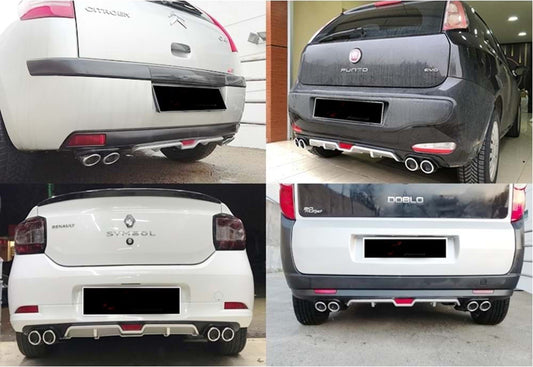 Universal rear diffuser DPT V-6 (gray+black gloss) - image 1
