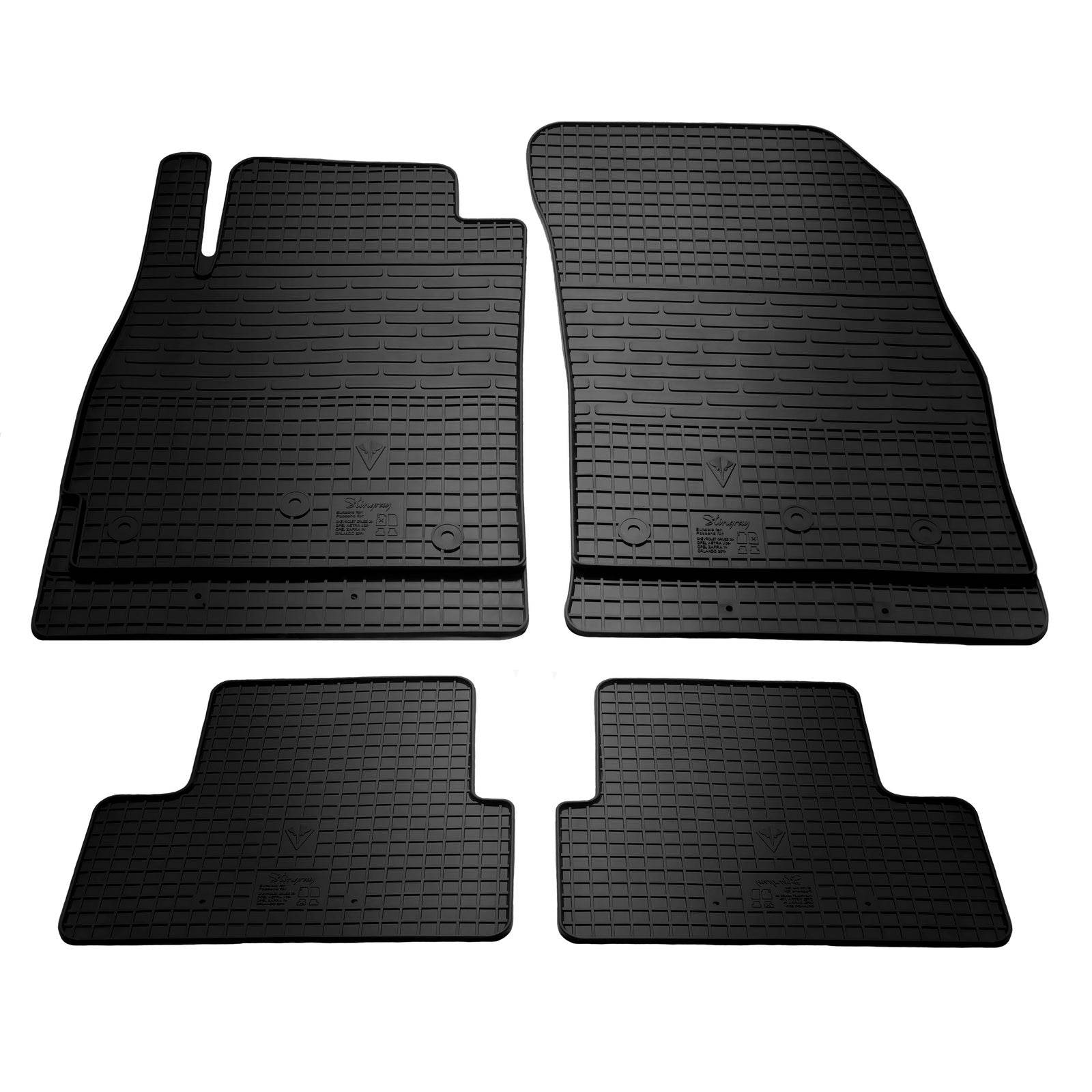 Rubber mats (4 pcs, Stingray Premium) for Chevrolet Orlando 2010-2018 - Reelken Auto