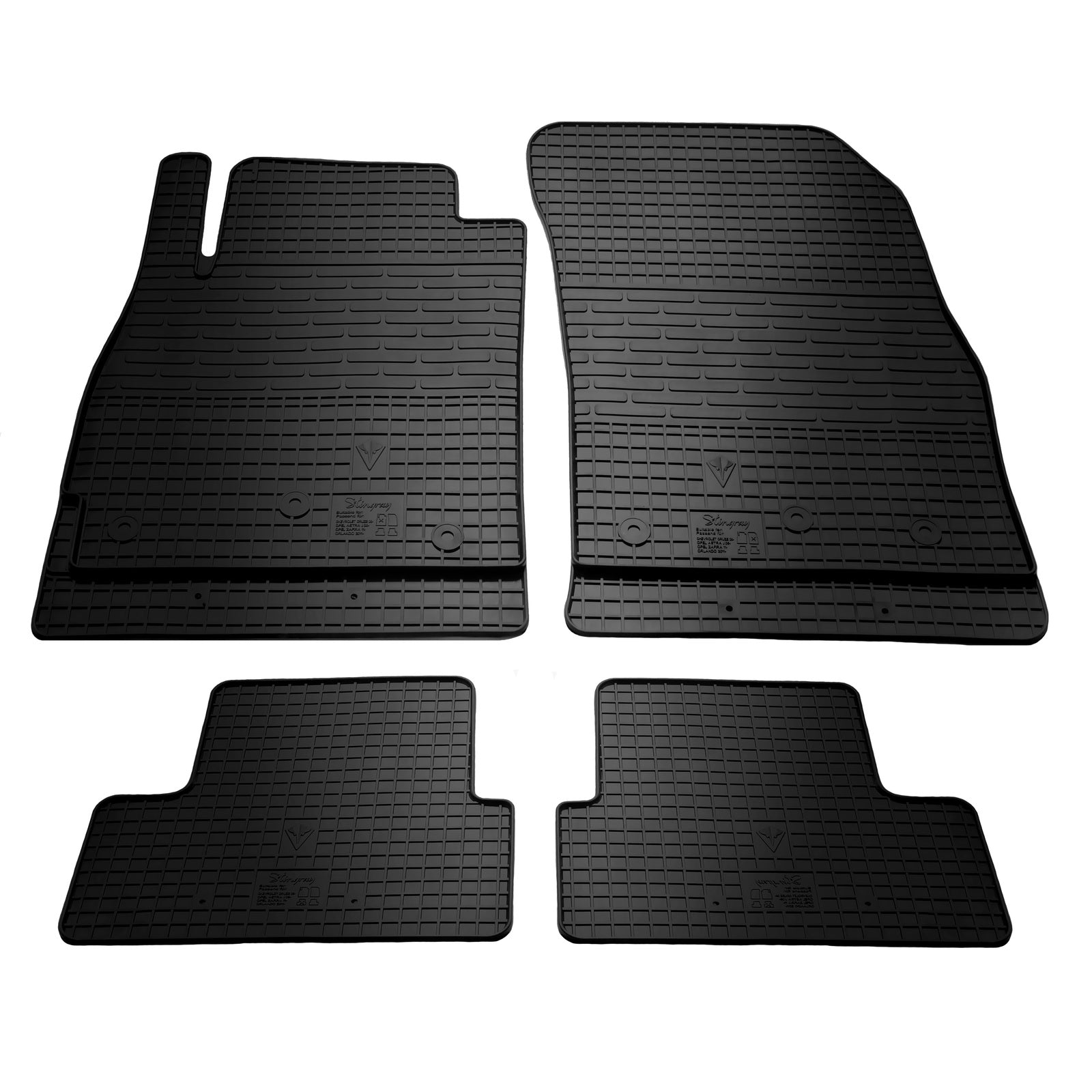 Rubber Floor Mats (4 pcs, Stingray Premium) for Chevrolet Orlando 2010-2018 - image 1
