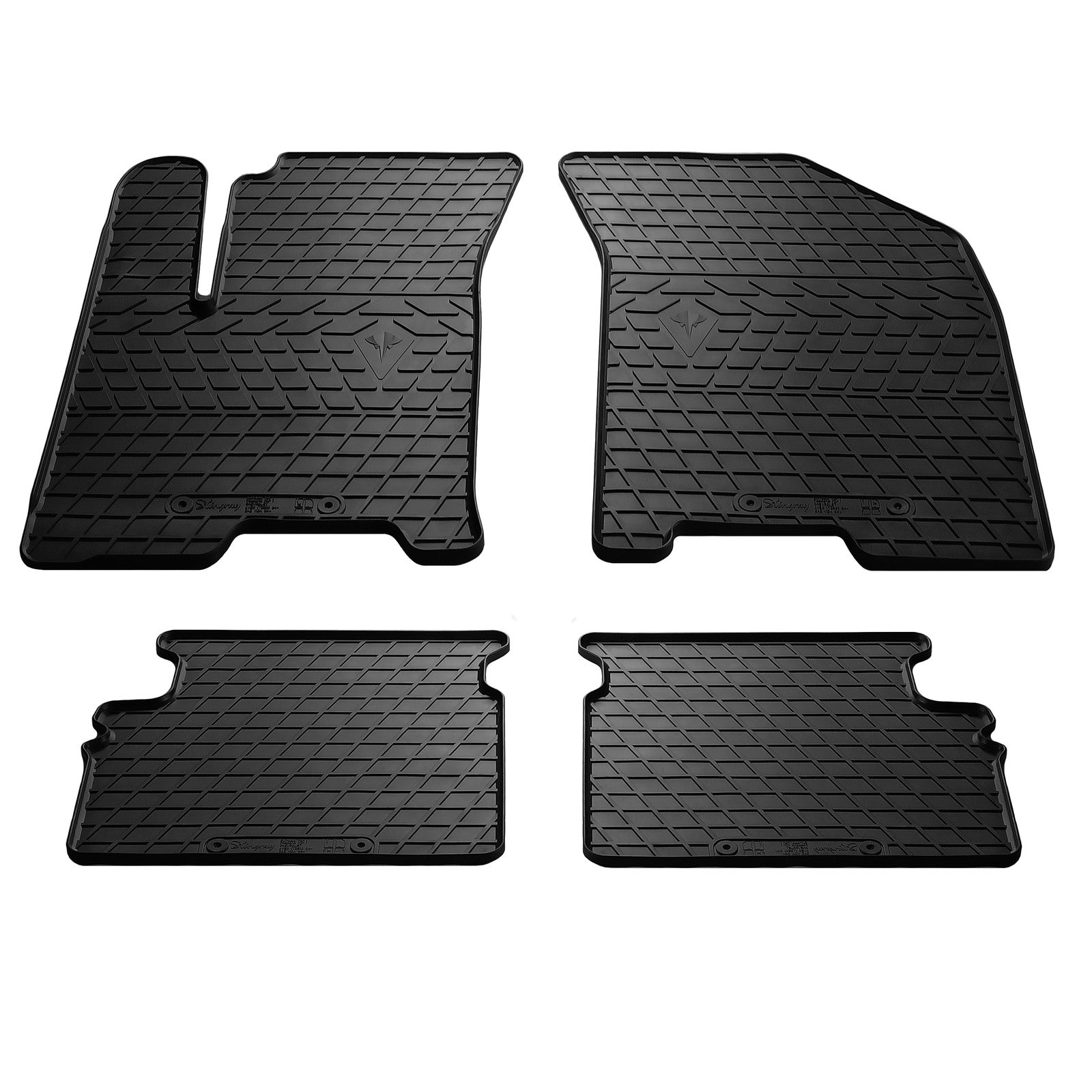 Rubber Floor Mats (4 pcs, Stingray) for Chevrolet Aveo T250 2005-2011 - image 1