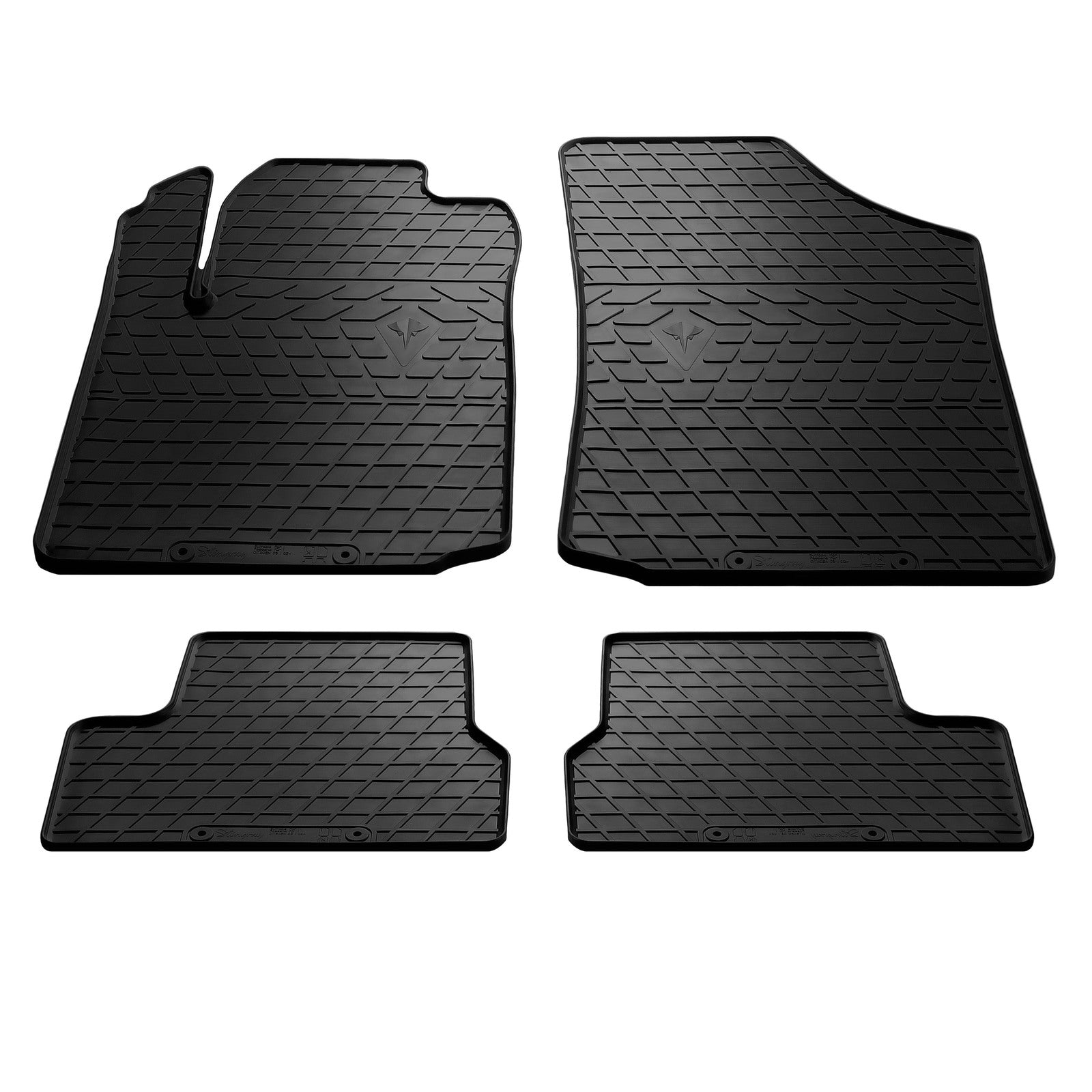 Rubber Floor Mats (4 pcs, Stingray Premium) for Citroen C-3 2002-2009 - image 1