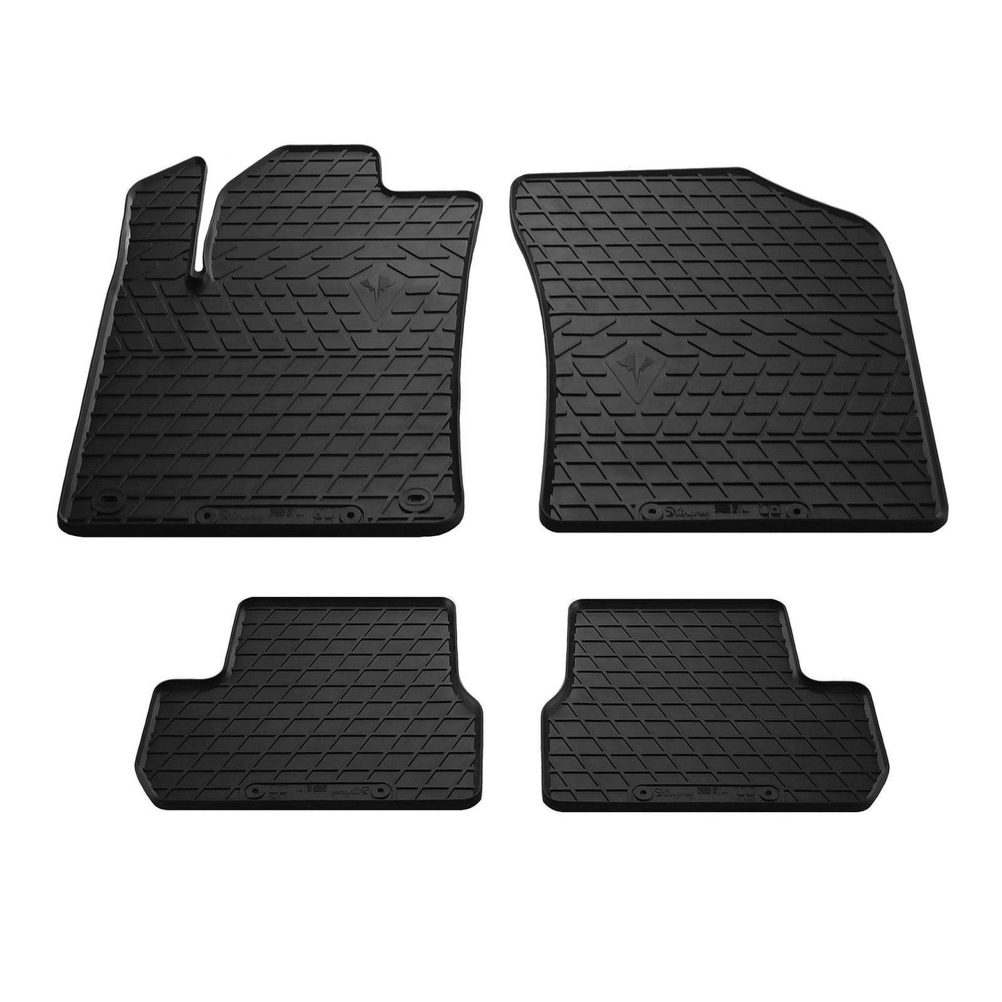 Rubber mats (4 PCs, Premium Stingray) for Citroen C-3 2009-2016 - Reelken Auto