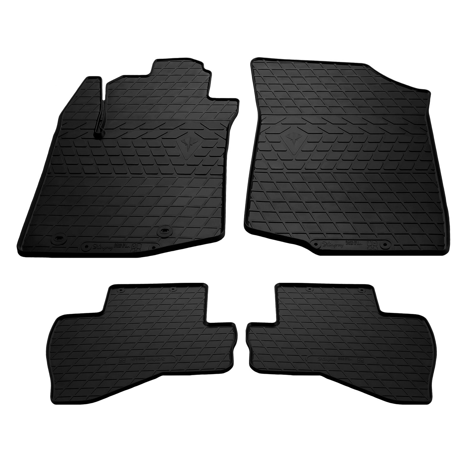 Rubber Floor Mats (4 pcs, Stingray Premium) for Citroen C-1 2014-2021 - image 1