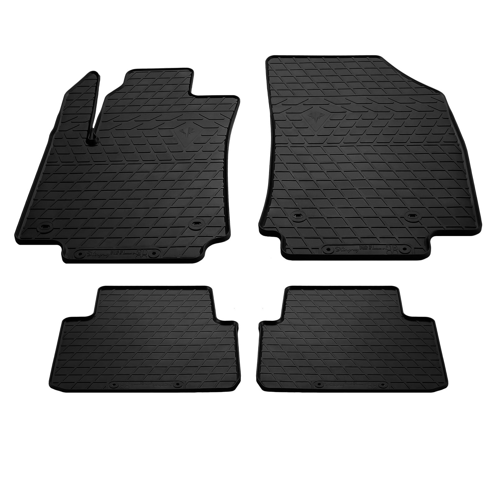 Rubber Floor Mats (4 pcs, Stingray Premium) for Citroen C-3 Aircross 2017-2021 - image 1