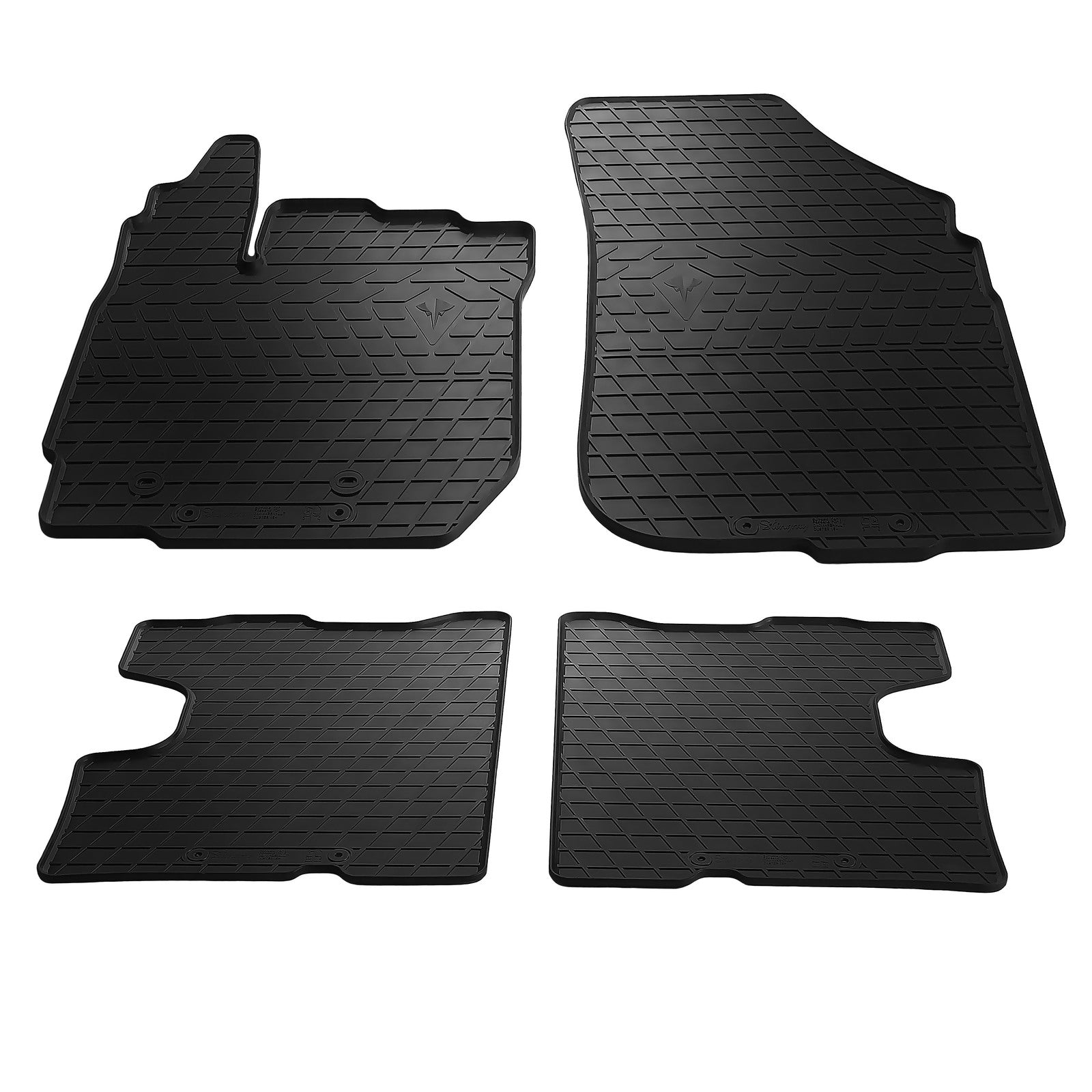Rubber Floor Mats 2015-2018 (4 pcs, Stingray Premium) for Dacia Duster 2008-2018 - image 1